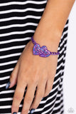 Lovestruck Lineup - Purple Bracelet - Paparazzi Accessories Bracelet Bedazzle Me Pretty Mobile Fashion Boutique