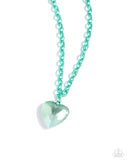 Loving Luxury - Green Necklace - Paparazzi Accessories Necklace Bedazzle Me Pretty Mobile Fashion Boutique
