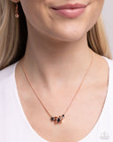 Low-Key Layers - Copper Necklace - Paparazzi Accessories Necklace Bedazzle Me Pretty Mobile Fashion Boutique