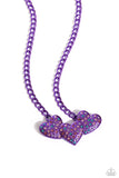 Low-Key Lovestruck - Purple Necklace - Paparazzi Accessories Necklace Bedazzle Me Pretty Mobile Fashion Boutique