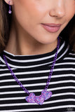 Low-Key Lovestruck - Purple Necklace - Paparazzi Accessories Necklace Bedazzle Me Pretty Mobile Fashion Boutique