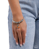 Luminescent Landing - Orange Bracelet - Paparazzi Accessories Bracelet Bedazzle Me Pretty Mobile Fashion Boutique