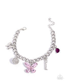 Luminous Lift - Pink Bracelet - Paparazzi Accessories Bracelet Bedazzle Me Pretty Mobile Fashion Boutique
