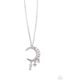 Lunar Landmark - Pink Necklace - Paparazzi Accessories Necklace Bedazzle Me Pretty Mobile Fashion Boutique