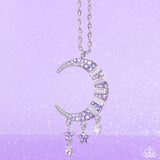 Lunar Landmark - Purple Necklace - Paparazzi Accessories Necklace Bedazzle Me Pretty Mobile Fashion Boutique