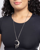 Lunar Landmark - White Necklace - Paparazzi Accessories Necklace Bedazzle Me Pretty Mobile Fashion Boutique
