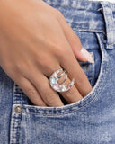 Lunar Leader - Pink Ring - Paparazzi Accessories Ring Bedazzle Me Pretty Mobile Fashion Boutique