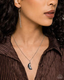 Lunar Lesson - Black Necklace - Paparazzi Accessories Necklace Bedazzle Me Pretty Mobile Fashion Boutique