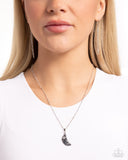 Lunar Lesson - Black Necklace - Paparazzi Accessories Necklace Bedazzle Me Pretty Mobile Fashion Boutique