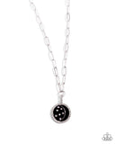 Lunar Liaison - Black Necklace - Paparazzi Accessories Necklace Bedazzle Me Pretty Mobile Fashion Boutique