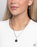 Lunar Liaison - Black Necklace - Paparazzi Accessories Necklace Bedazzle Me Pretty Mobile Fashion Boutique