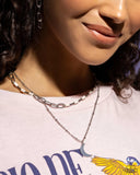 Lunar Lucidity - White Necklace - Paparazzi Accessories Necklace Bedazzle Me Pretty Mobile Fashion Boutique
