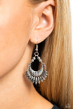 Lunar Luxury - Silver Earrings - Paparazzi Accessories Earrings Bedazzle Me Pretty Mobile Fashion Boutique