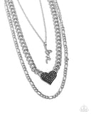 Luxurious Love - Black Necklace - Paparazzi Accessories Necklace Bedazzle Me Pretty Mobile Fashion Boutique