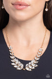Luxury Laurels - Gold Necklace - Paparazzi Accessories Necklace Bedazzle Me Pretty Mobile Fashion Boutique