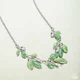 Lyrical Leaves - Green Necklace - Paparazzi Accessories Necklace Bedazzle Me Pretty Mobile Fashion Boutique