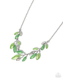 Lyrical Leaves - Green Necklace - Paparazzi Accessories Necklace Bedazzle Me Pretty Mobile Fashion Boutique