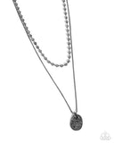 Lyrical Luminescence - Black Necklace - Paparazzi Accessories Necklace Bedazzle Me Pretty Mobile Fashion Boutique
