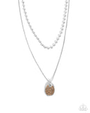 Lyrical Luminescence - Brown Necklace - Paparazzi Accessories Necklace Bedazzle Me Pretty Mobile Fashion Boutique