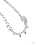 Magic Merger - Silver Necklace - Paparazzi Accessories Necklace Bedazzle Me Pretty Mobile Fashion Boutique