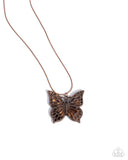 Magical Metamorphosis - Copper Necklace - Paparazzi Accessories Necklace Bedazzle Me Pretty Mobile Fashion Boutique