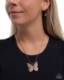 Magical Metamorphosis - Copper Necklace - Paparazzi Accessories Necklace Bedazzle Me Pretty Mobile Fashion Boutique
