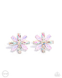 Maiden Makeover - Pink Clip-On Earrings - Paparazzi Accessories Clip-On Bedazzle Me Pretty Mobile Fashion Boutique