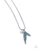 Maiden Mermaid - Silver Necklace - Paparazzi Accessories Necklace Bedazzle Me Pretty Mobile Fashion Boutique