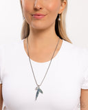 Maiden Mermaid - Silver Necklace - Paparazzi Accessories Necklace Bedazzle Me Pretty Mobile Fashion Boutique