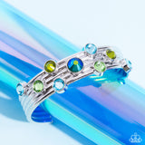 Majestic Medallions - Green Bracelet - Paparazzi Accessories Bracelet Bedazzle Me Pretty Mobile Fashion Boutique