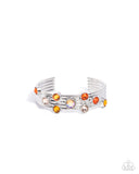 Majestic Medallions - Orange Bracelet - Paparazzi Accessories Bracelet Bedazzle Me Pretty Mobile Fashion Boutique