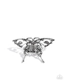 Majestic Moth - Silver Ring - Paparazzi Accessories Ring Bedazzle Me Pretty Mobile Fashion Boutique