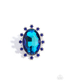 Make a Sound - Blue Ring - Paparazzi Accessories Ring Bedazzle Me Pretty Mobile Fashion Boutique