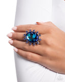 Make a Sound - Blue Ring - Paparazzi Accessories Ring Bedazzle Me Pretty Mobile Fashion Boutique