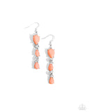 Malibu March - Orange Earrings - Paparazzi Accessories Earrings Bedazzle Me Pretty Mobile Fashion Boutique