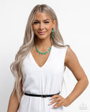 Malibu Marvel - Green Necklace - Paparazzi Accessories Necklace Bedazzle Me Pretty Mobile Fashion Boutique