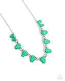 Malibu Marvel - Green Necklace - Paparazzi Accessories Necklace Bedazzle Me Pretty Mobile Fashion Boutique