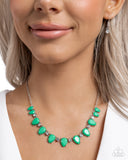 Malibu Marvel - Green Necklace - Paparazzi Accessories Necklace Bedazzle Me Pretty Mobile Fashion Boutique