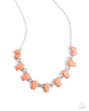 Malibu Marvel - Orange Necklace - Paparazzi Accessories Necklace Bedazzle Me Pretty Mobile Fashion Boutique
