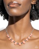 Malibu Marvel - Orange Necklace - Paparazzi Accessories Necklace Bedazzle Me Pretty Mobile Fashion Boutique
