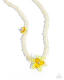 Malibu Master - Yellow Necklace - Paparazzi Accessories Necklace Bedazzle Me Pretty Mobile Fashion Boutique