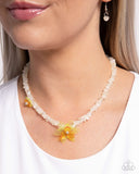 Malibu Master - Yellow Necklace - Paparazzi Accessories Necklace Bedazzle Me Pretty Mobile Fashion Boutique