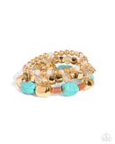 Malibu Minimalist - Blue Bracelet - Paparazzi Accessories Bracelet Bedazzle Me Pretty Mobile Fashion Boutique