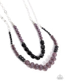 Malibu Minuet - Black Necklace - Paparazzi Accessories Necklace Bedazzle Me Pretty Mobile Fashion Boutique