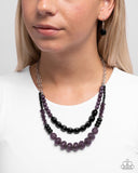 Malibu Minuet - Black Necklace - Paparazzi Accessories Necklace Bedazzle Me Pretty Mobile Fashion Boutique