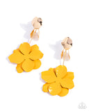 Malibu Moderato - Gold Post Earrings - Paparazzi Accessories Post Earrings Bedazzle Me Pretty Mobile Fashion Boutique