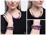 Malibu Motivation - Purple Complete Look  - Paparazzi Accessories Bedazzle Me Pretty Mobile Fashion Boutique