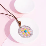 Mandala Marvel - Yellow Necklace - Paparazzi Accessories Necklace Bedazzle Me Pretty Mobile Fashion Boutique