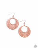 Mandala Paradise - Copper Earrings - Paparazzi Accessories Earrings Bedazzle Me Pretty Mobile Fashion Boutique