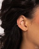 Mandatory Musings - Gold Cuff Earrings - Paparazzi Accessories Post Earrings Bedazzle Me Pretty Mobile Fashion Boutique